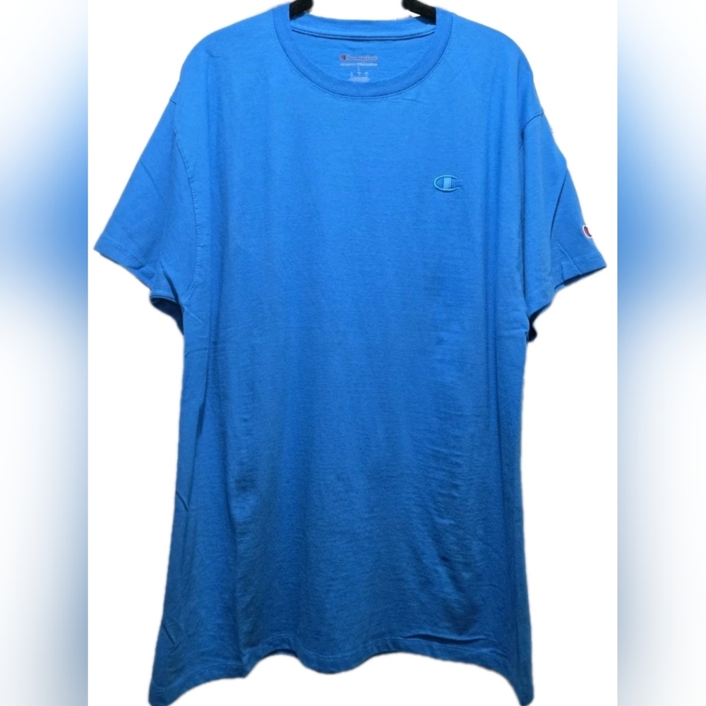 NWT Champion Men's T-shirt, Classic T-shirt for Men - Large Blue